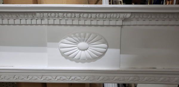 Ornate Fireplace Mantel with Fluted Sides & Gingerbread Trim 75" x 55"  GS00007