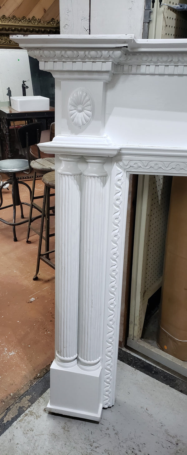 Ornate Fireplace Mantel with Fluted Sides & Gingerbread Trim 75" x 55"  GS00007