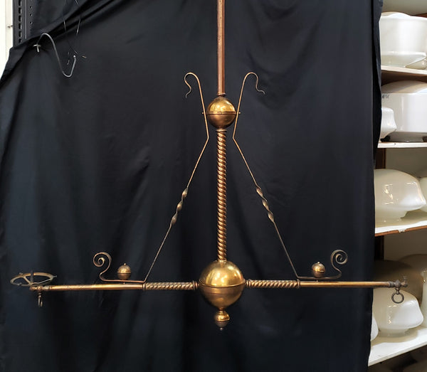 Unique 2 Light Copper & Brass Gasolier  50" W x 60" T GS00051