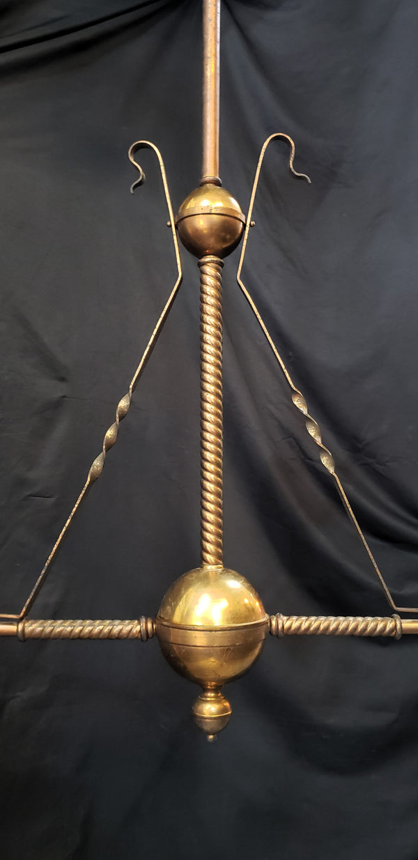 Unique 2 Light Copper & Brass Gasolier  50" W x 60" T GS00051