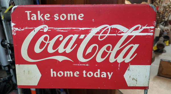 Vintage Coca Cola Metal Merchandising Rack 52 3/4" x 19 1/2" GS00064