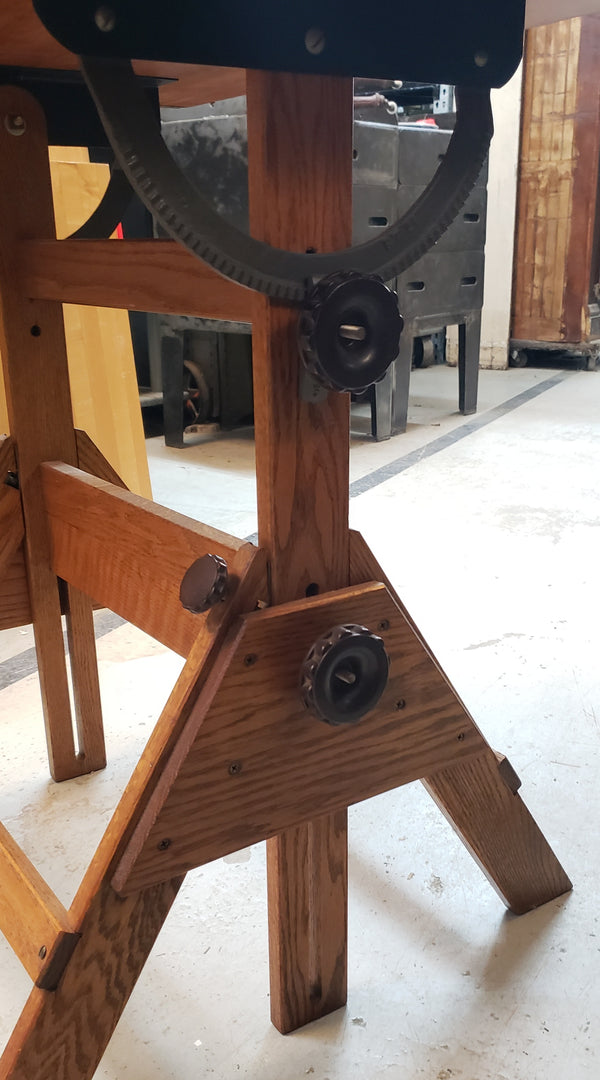 Early 1900's Solid Pine Drafting Table 36" x 24" x 32" GS00086