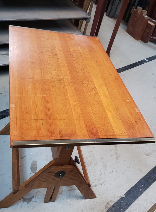 Early 1900's Solid Pine Drafting Table 36" x 24" x 32" GS00086