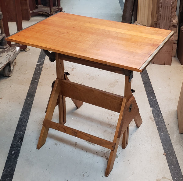 Early 1900's Solid Pine Drafting Table 36" x 24" x 32" GS00086