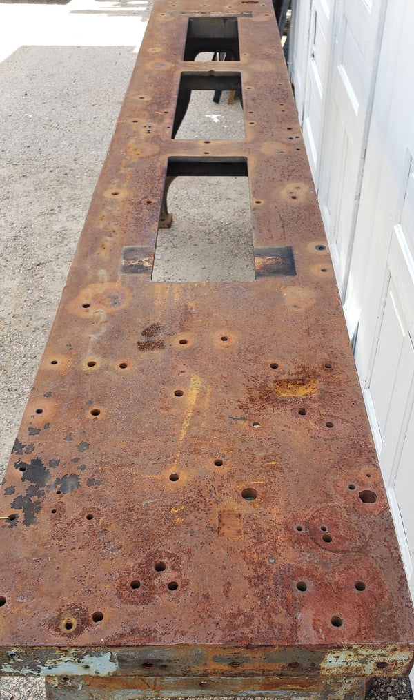 Industrial Mattress Factory Cast Iron Table Base 9 Foot GS00114