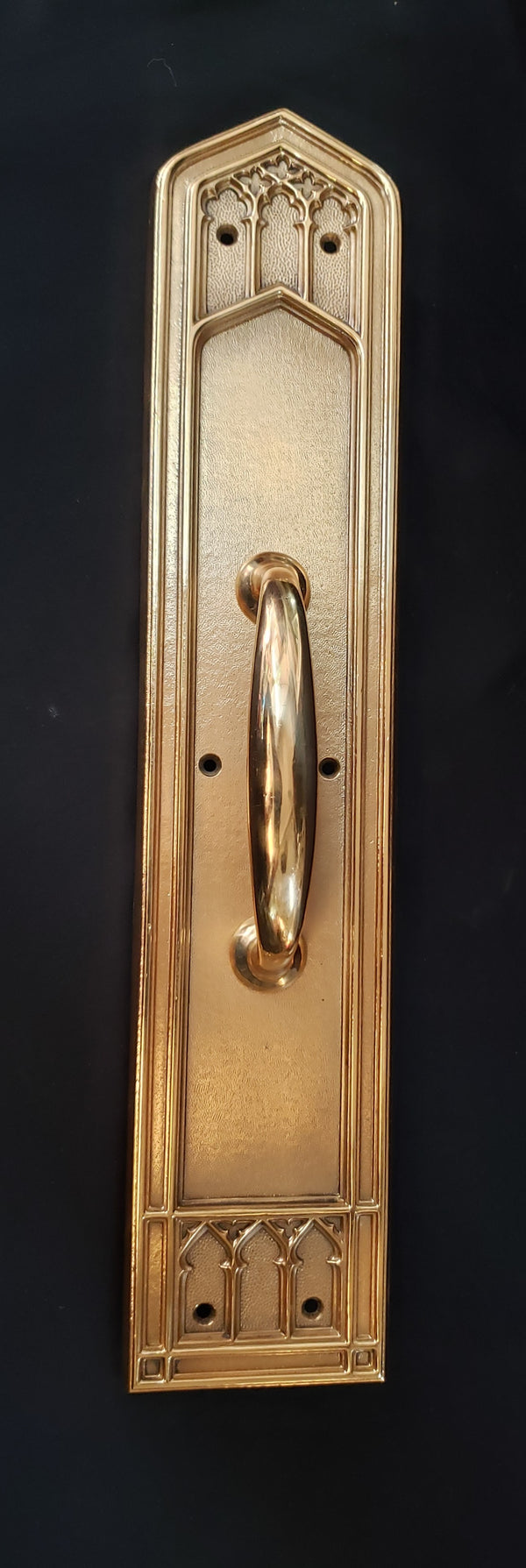 Solid Red Brass Art Deco Door Pull 17 1/2" x 3 5/8" GS00189