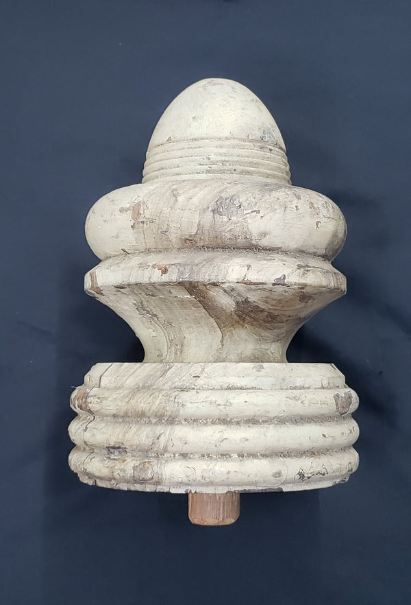 Ornate Bullet Top Wooden Newel Post Finial 7 3/4" T x 5 1/2" W GS00218