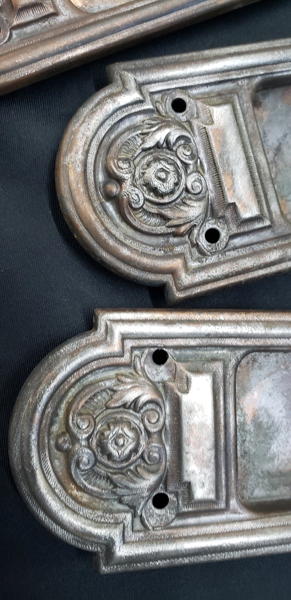 Set of 4 Art Nouveau Pocket Door Pulls 8" x 2 1/4" GS00228