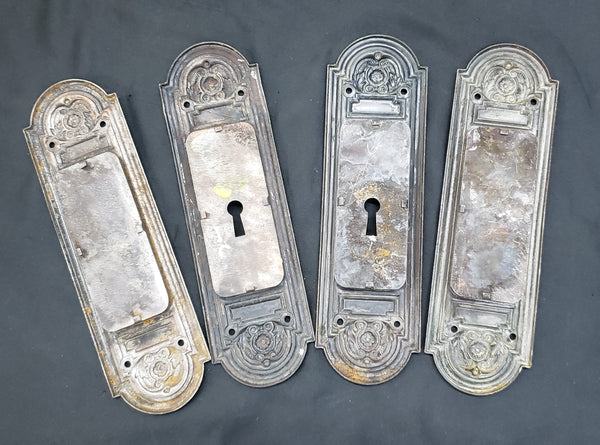 Set of 4 Art Nouveau Pocket Door Pulls 8" x 2 1/4" GS00228