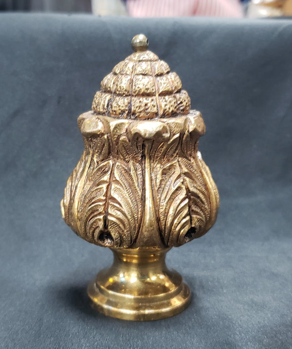 Solid Brass Heavy Duty Pine Leaf Finial 3 1/4" x 2 1/8" GS00231