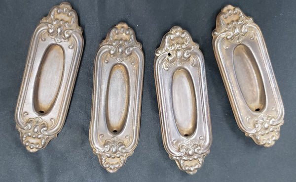 Set of 4 Art Nouveau Window Sash Pulls  5" x 1 1/8" GS00234