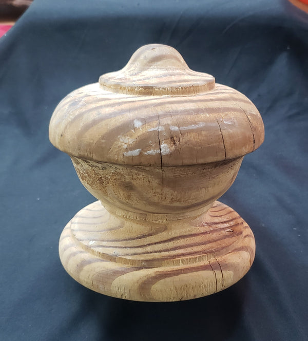 Wooden Newel Post Finial &nbsp;5 1/2" Tall xc 4 3/4" Round GS00241