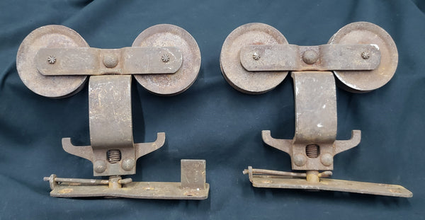 Pair of Cast Iron Pocket Door Rollers GS00269