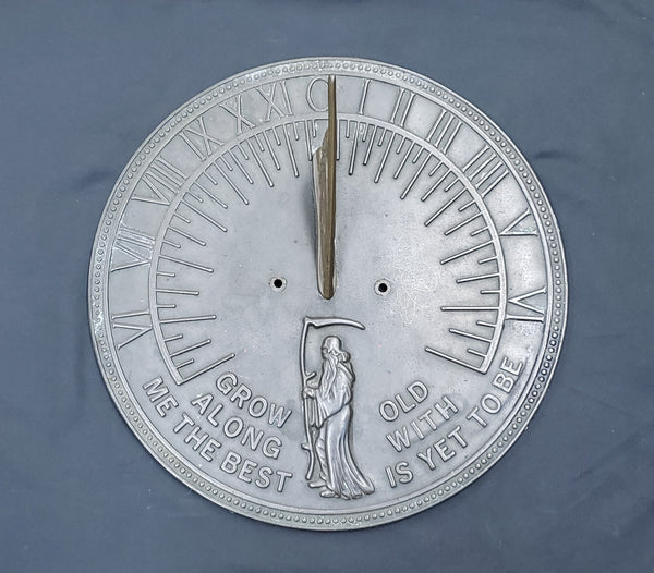 Vintage Bronze Sun Dial "Grow Old Along with Me-the Best is Yet to Be" GS00309