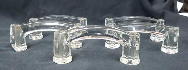 Set of 5 Solid Glass Furniture Pull Handles 3 5/8" Long GS00311