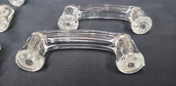 Set of 5 Solid Glass Furniture Pull Handles 3 5/8" Long GS00311