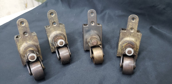 4 Duncan Phyfe Solid Brass Textured Furniture Toe Cap Cover Casters GS00334