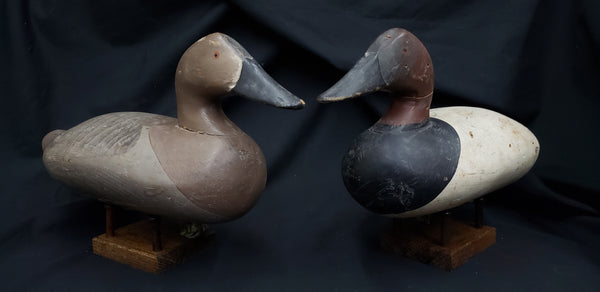 1952 Matching Pair of Male & Female Duck Decoys by R. Madison Mitchell  GS00348