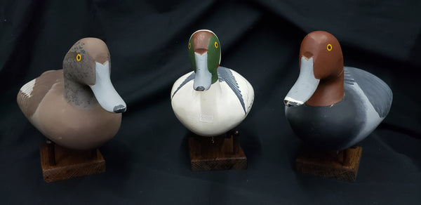 Set of 3 Vintage Hand Made Wooden Duck Decoys  GS00349