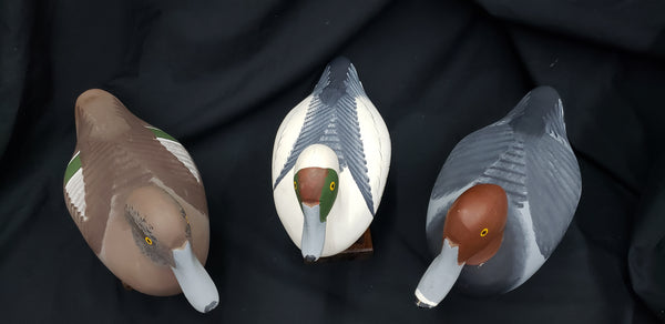 Set of 3 Vintage Hand Made Wooden Duck Decoys  GS00349