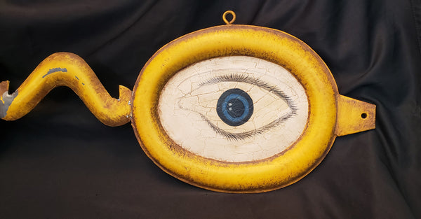 Vintage Eye Doctor Double Sided Hanging Metal Sign 37" x 10 1/4" GS00352