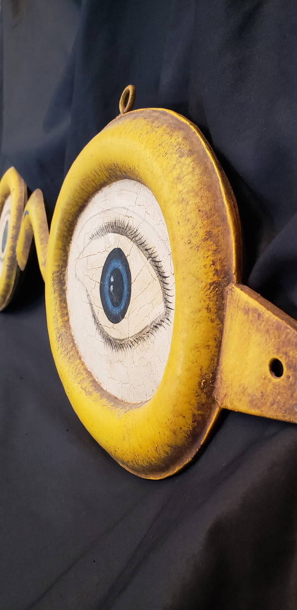 Vintage Eye Doctor Double Sided Hanging Metal Sign 37" x 10 1/4" GS00352