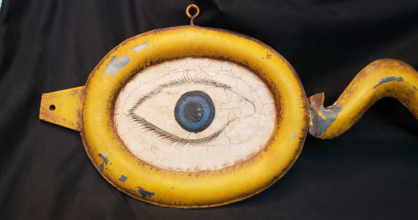 Vintage Eye Doctor Double Sided Hanging Metal Sign 37" x 10 1/4" GS00352