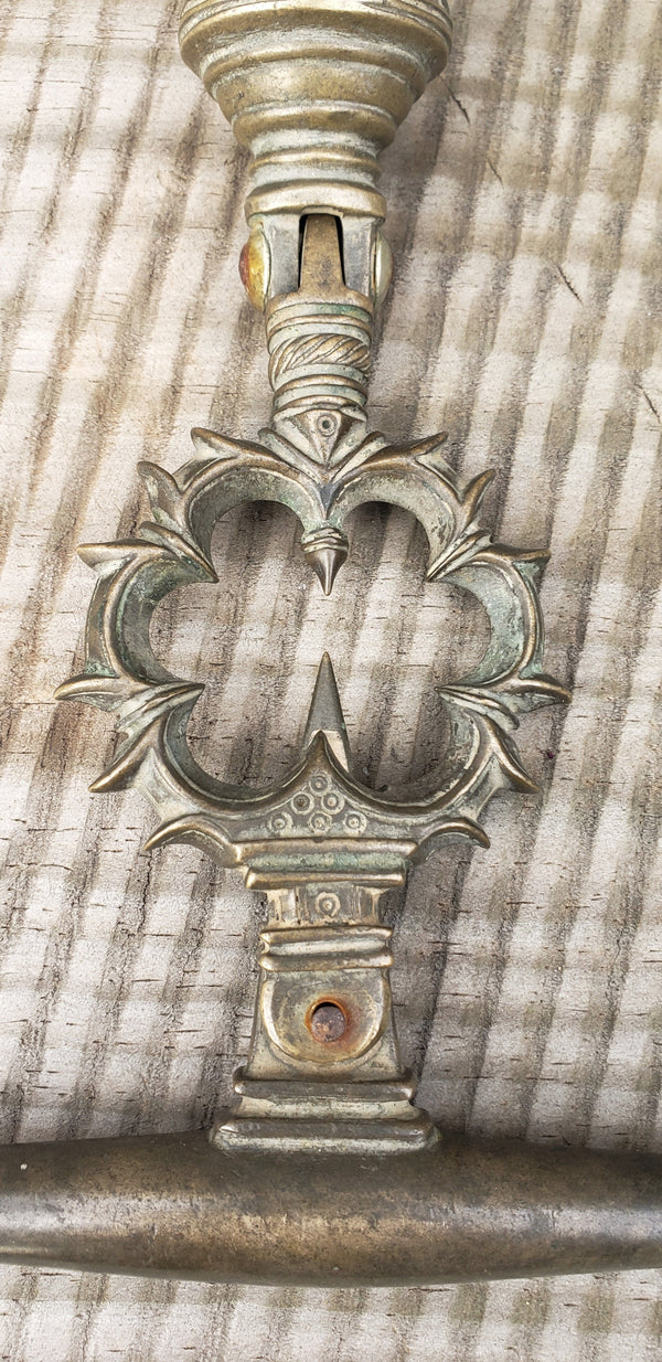 Vintage Solid Brass Hanging Scale Balance with Ornate Design 13 1/4" x 7 3/4" GS00359
