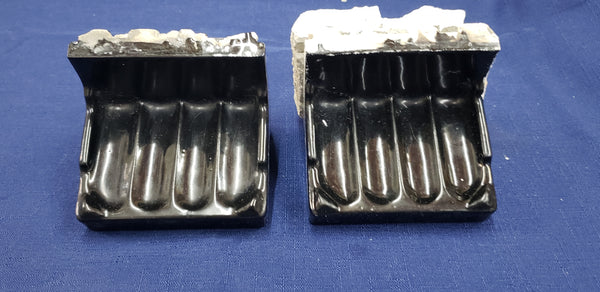 Vintage 7 Piece Black Porcelain Bathroom Hardware Set GS00376