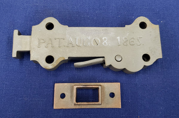 Original  Pair of Victorian Eastlake Bolt Locks with Keepers GS00385