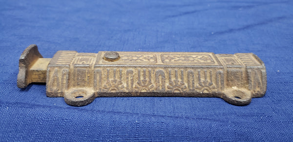 Cast Iron Victorian Eastlake French Door Bolt Lock  6" x 2 1/2" GS00397