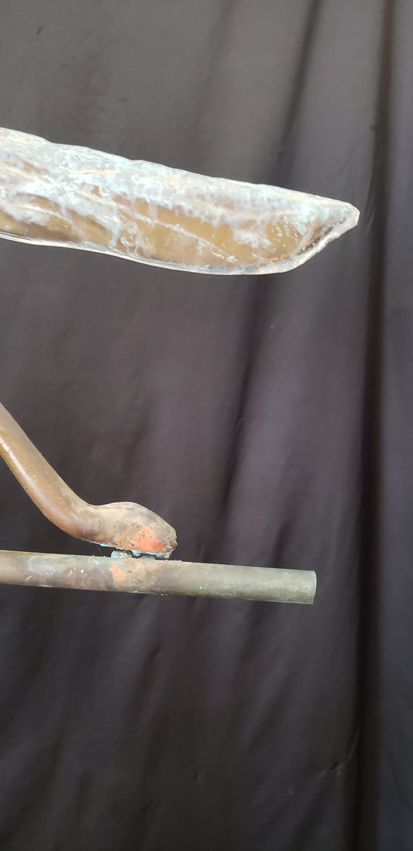 Large Vintage Copper Trotting Horse Weather Vane with Pole 32" x 61" GS00405