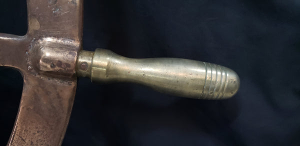 WWII Bronze & Brass Ship Steering Wheel w/ King Spoke Indicator GS00407