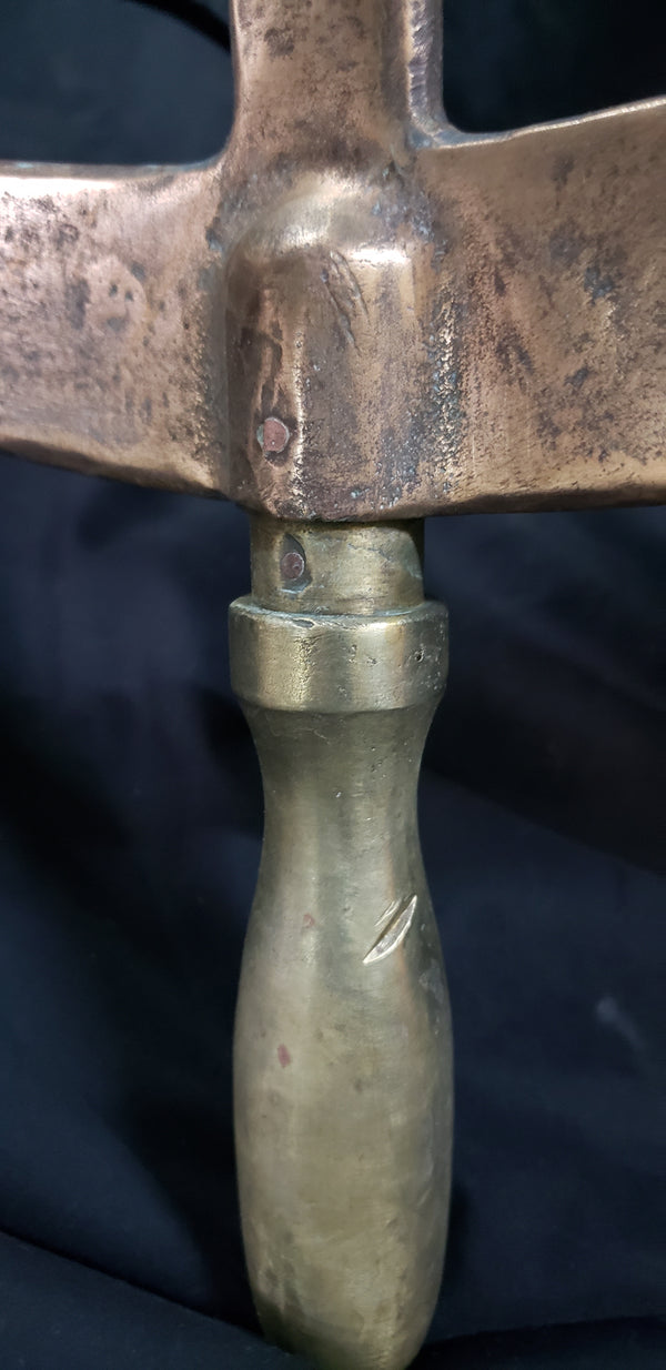 WWII Bronze & Brass Ship Steering Wheel w/ King Spoke Indicator GS00407