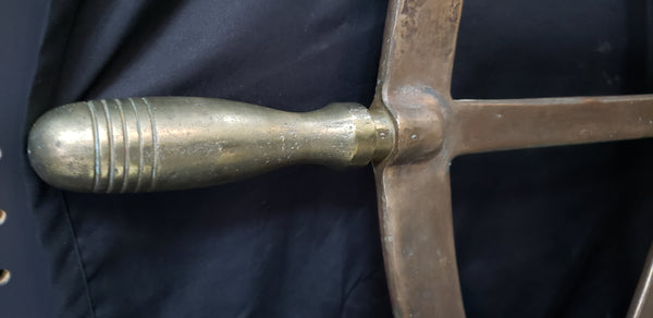 WWII Bronze & Brass Ship Steering Wheel w/ King Spoke Indicator GS00407