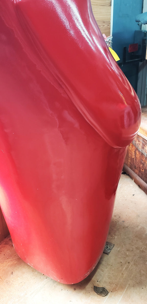 Vintage 5 Foot Tall Fiberglass Red High Heel Pump Shoe 63" x 68" x 30" GS00411