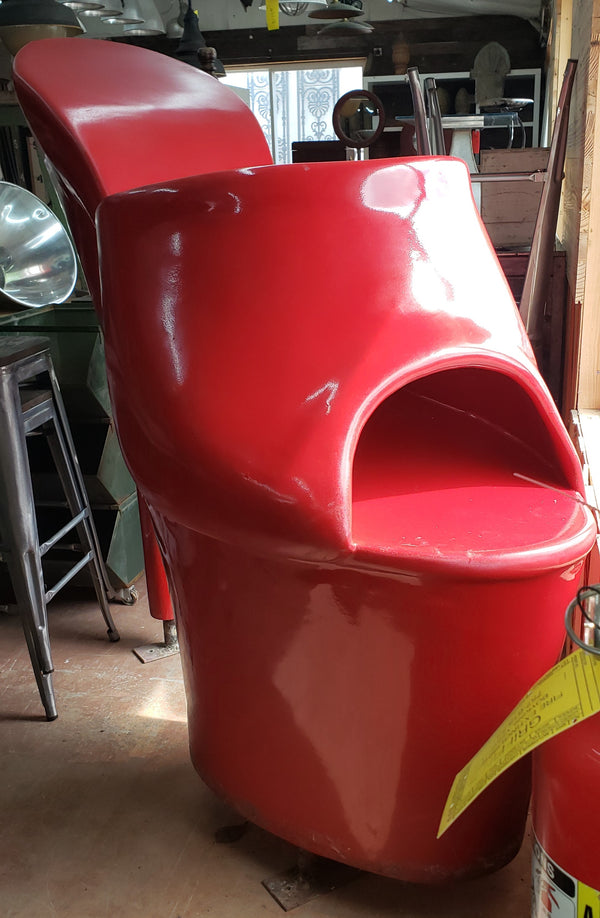 Vintage 5 Foot Tall Fiberglass Red High Heel Pump Shoe 63" x 68" x 30" GS00411
