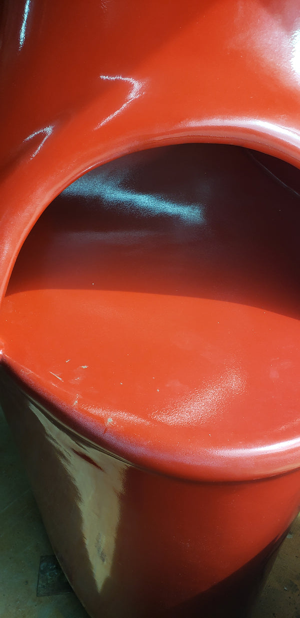 Vintage 5 Foot Tall Fiberglass Red High Heel Pump Shoe 63" x 68" x 30" GS00411