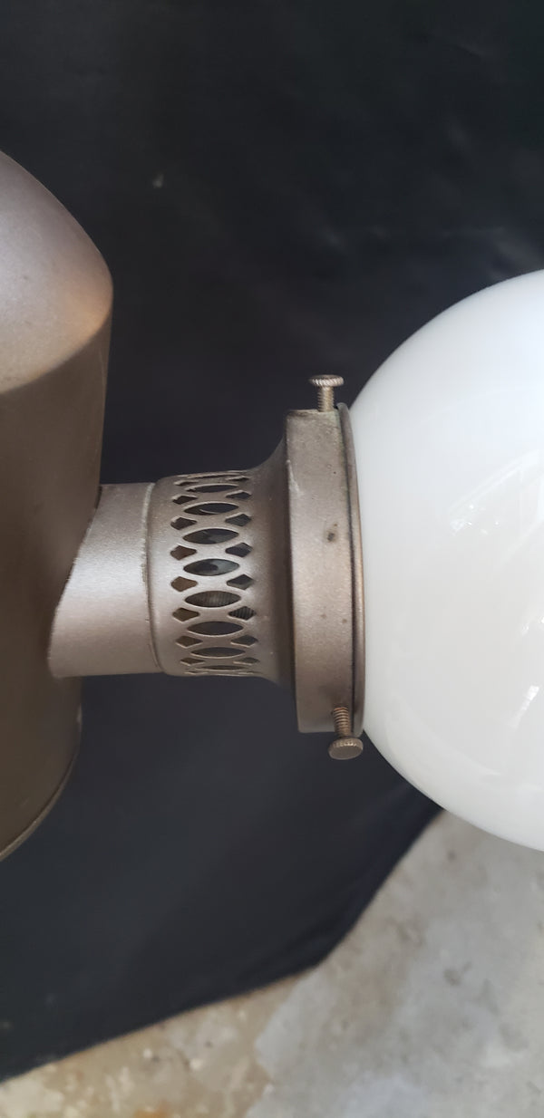 Restored Converted Gas to Electric 2 Light Ceiling Fixture  22" x 20" GS00413