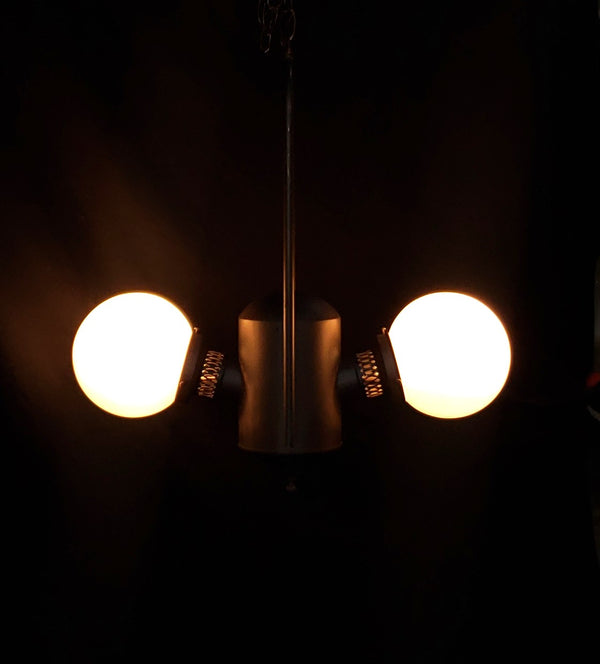 Restored Converted Gas to Electric 2 Light Ceiling Fixture  22" x 20" GS00413