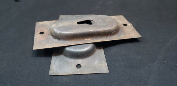 Restored Pocket Door Escutcheon Plates 4 5/8" x 2 1/8" GS00424