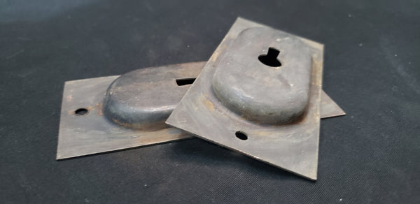 Restored Pocket Door Escutcheon Key Hole Plates 4 5/8" x 2 1/8" GS00425