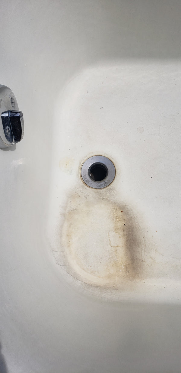 5 Foot Cast Iron Built In Bath Tub w/ Right Side Drain & Front Apron  GS00443