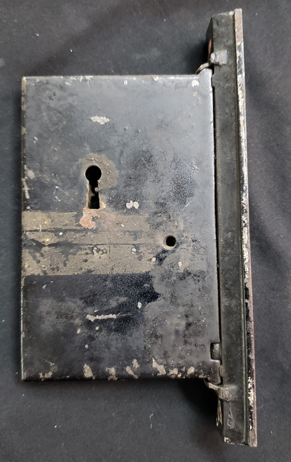 Ornate Pocket Door Lock with 2 Key Hole Plates  4 3/4" x 3 1/2" GS00440
