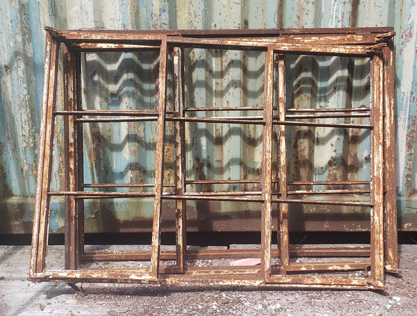 9 Pane Steel Cottage Casement Window Frames 38 5/8" T x  53" W GA10452