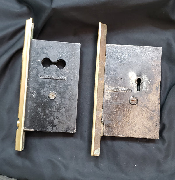 Restored Sargent Pocket Door Mortice Lock Set GS00468