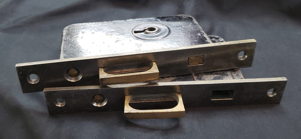 Restored Pocket Door Mortice Lock Set GS00469