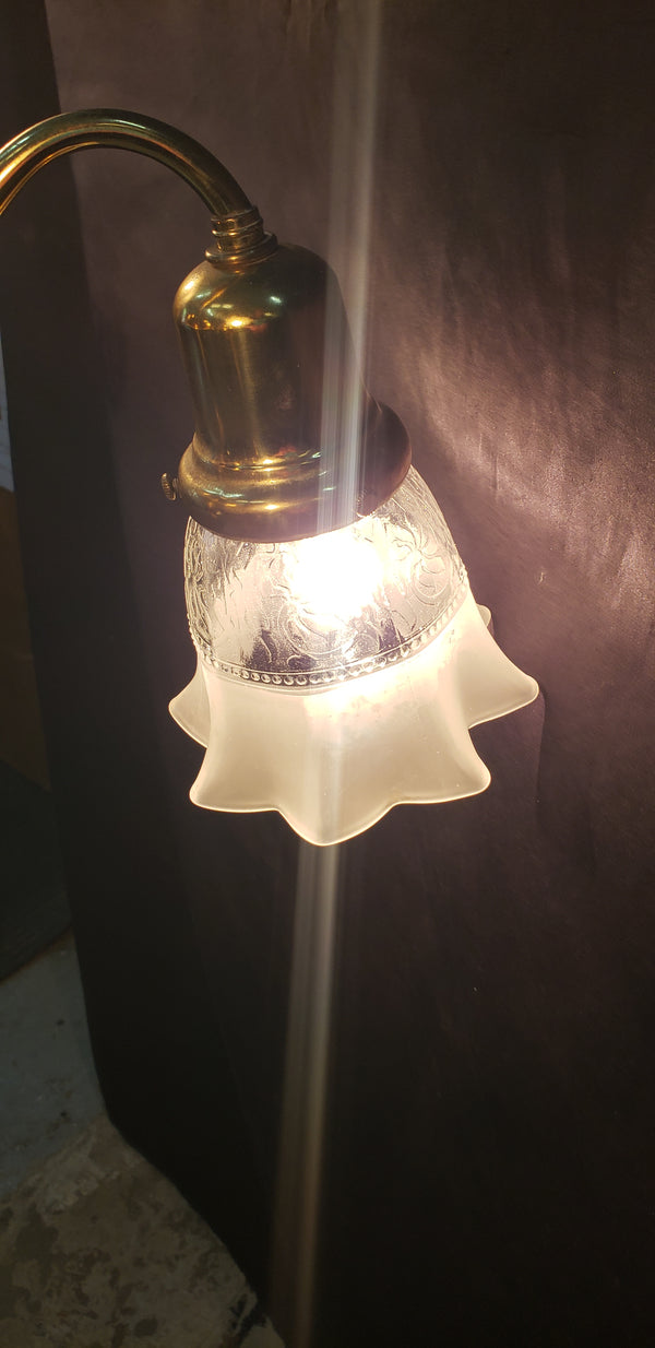 4 Light Flush Mount Chandelier with Fluted Shades 27 1/2" x 21" x 38" GS00472