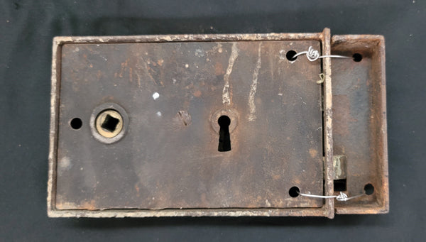 Left Side Rim Lock  with  Keeper 6" Wide x 3 7/8" Tall GS00489