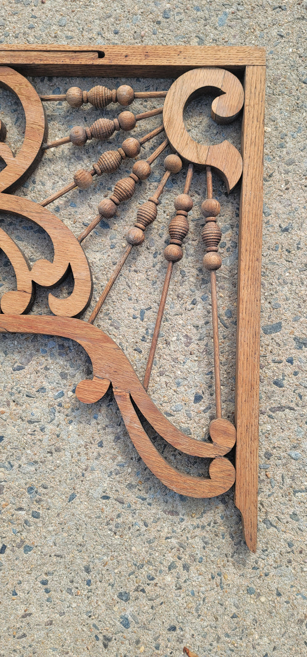 Victorian Two Piece Wooden Fretwork 24" Wide x 21" Tall GS00491